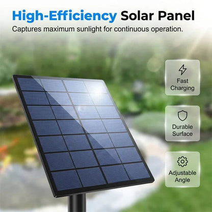 Outdoor Solar Pond Aerator with Air Pump for Garden Display