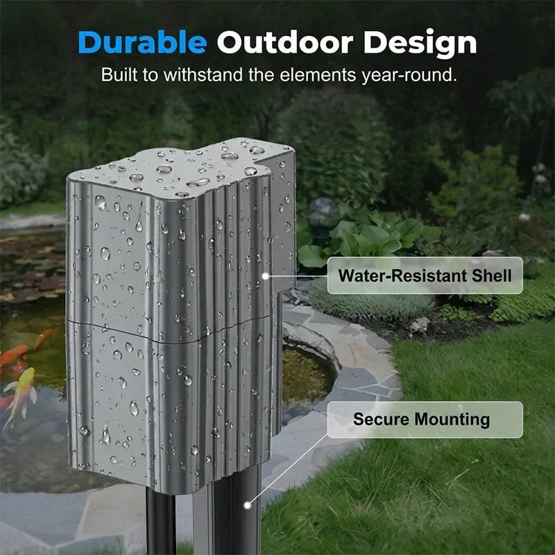 Outdoor Solar Pond Aerator with Air Pump for Garden Display