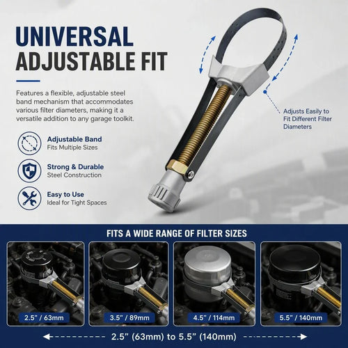 Vehicle-Ready NEW Auto Car Diameter Adjustable Oil Filter Removal