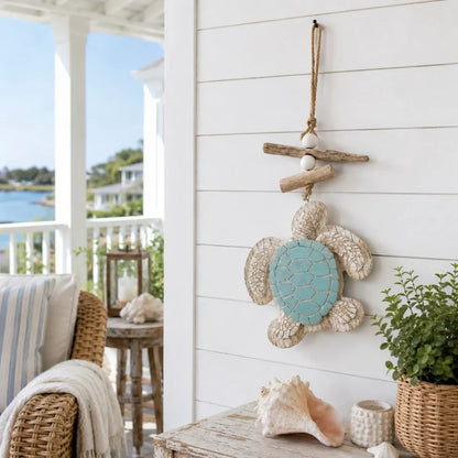 Lighted Coastal Sea Turtle Hanging Wall Decor with Remote Control