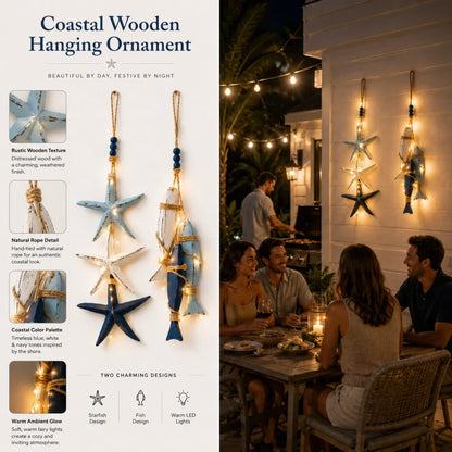 Decorative Coastal Wooden Hanging Ornament Lights for Focused Lighting