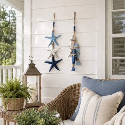 Decorative Coastal Wooden Hanging Ornament Lights for Focused Lighting