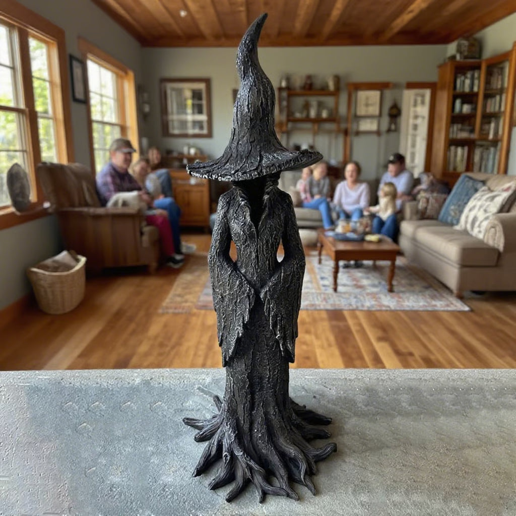 Purpose-Built Hand-Painted Enchanting Witch Statue: The Guardian of