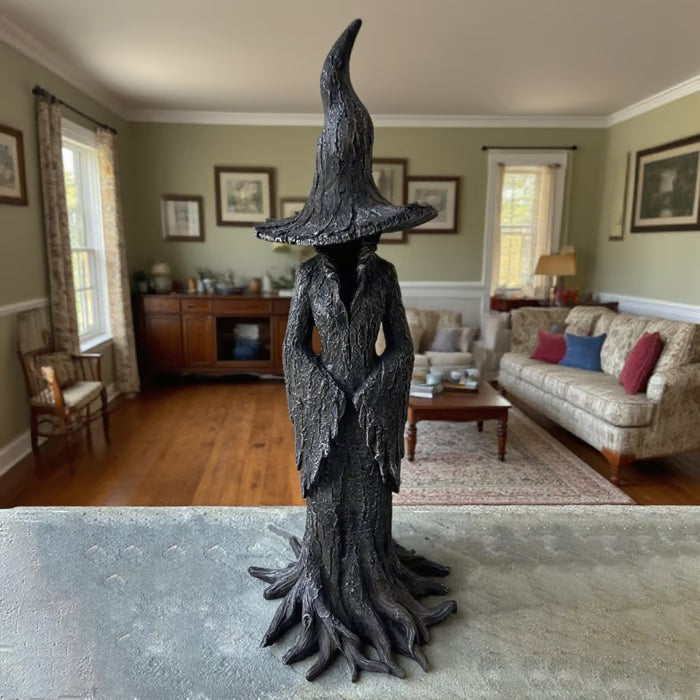 Purpose-Built Hand-Painted Enchanting Witch Statue: The Guardian of