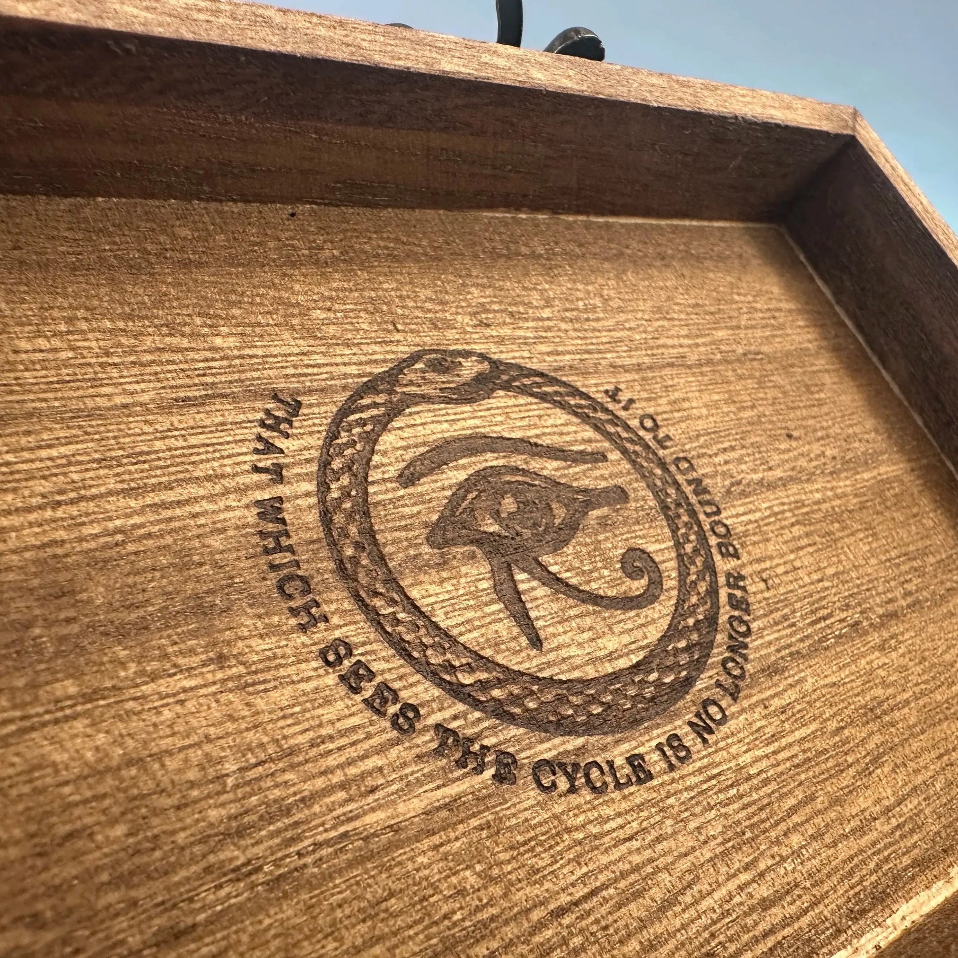 Purpose-Built Arcane Divination Dice Set – Engraved Wooden Box