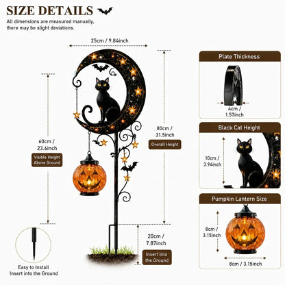 Outdoor Pumpkin Moon Garden Stake Light for Garden Display
