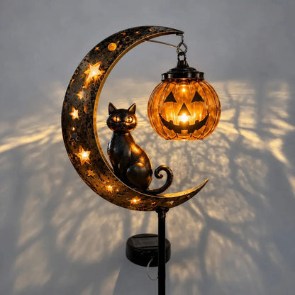 Outdoor Pumpkin Moon Garden Stake Light for Garden Display