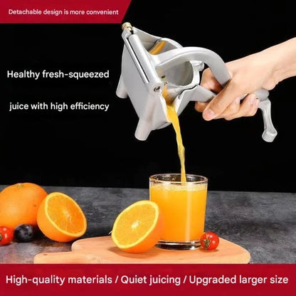 Aluminum Alloy Manual Juicer with Ergonomic Hand-Press Grip