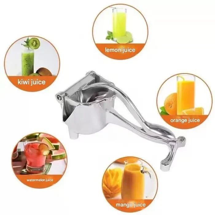 Aluminum Alloy Manual Juicer with Ergonomic Hand-Press Grip