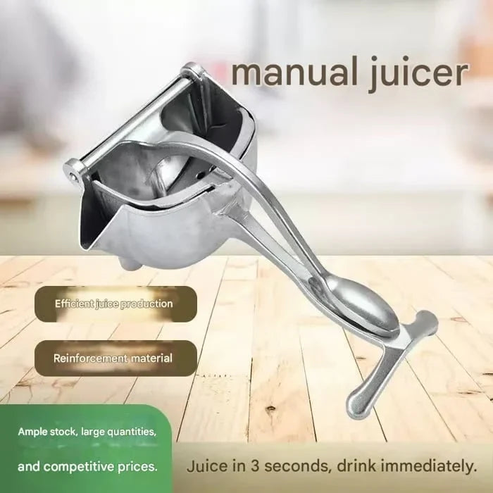 Aluminum Alloy Manual Juicer with Ergonomic Hand-Press Grip