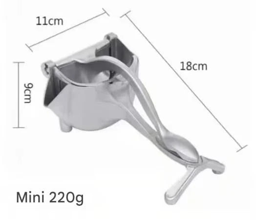 Aluminum Alloy Manual Juicer with Ergonomic Hand-Press Grip