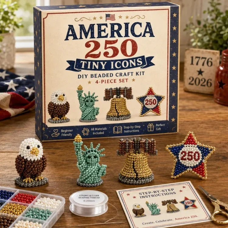 America 250 Patriotic Beaded Bouquet DIY Craft Kit