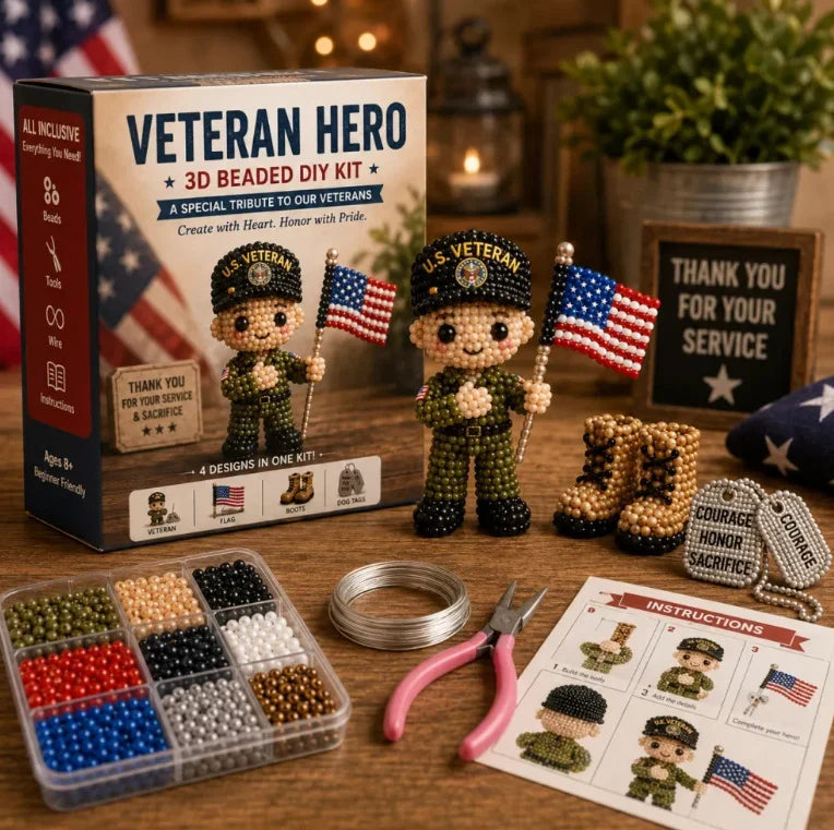 America 250 Patriotic Beaded Bouquet DIY Craft Kit
