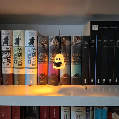 Practical Ghost Bookshelf Lantern for Cozy Reading
