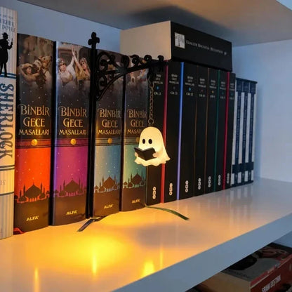 Practical Ghost Bookshelf Lantern for Cozy Reading