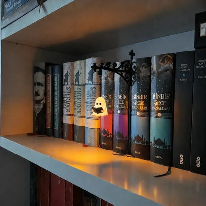 Practical Ghost Bookshelf Lantern for Cozy Reading