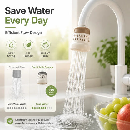 Easy-Care 2pcs -360° Splash- Faucet Filter – Save Water & Wash