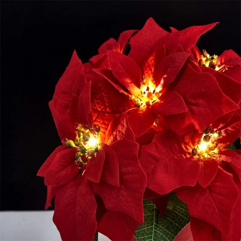 Decorative Gift Decor – Poinsettia LED Garland String