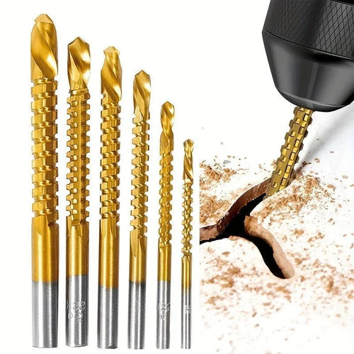 Six-Count Metalworking Drill Kit for Workshop Boring Tasks