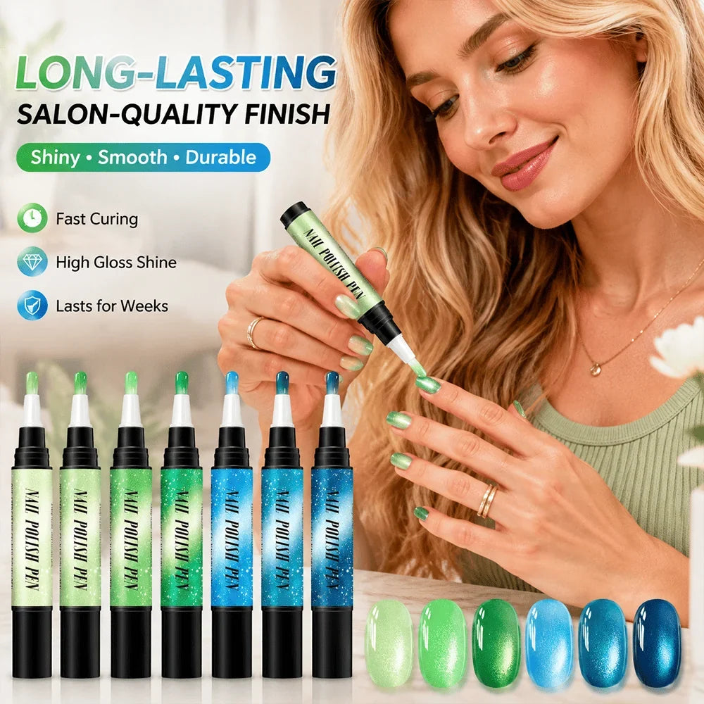 Purpose-Built 6PCS One-Step Gel Nail Art Pen Set – Salon Beauty at