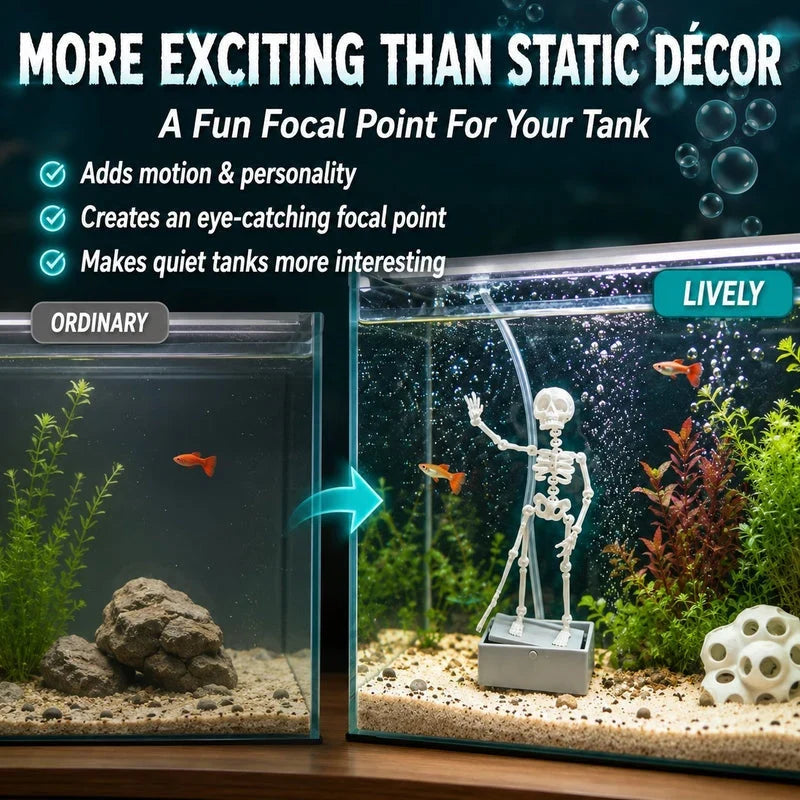 Purpose-Built Air-Driven Dancing Skeleton Aquarium