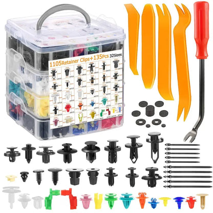 Vehicle-Ready All-in-One Car Clip & Trim Removal Tool Kit for Auto