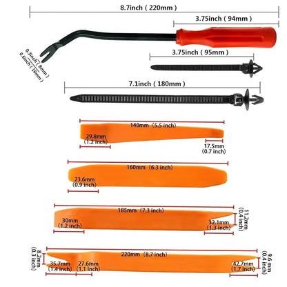Vehicle-Ready All-in-One Car Clip & Trim Removal Tool Kit for Auto