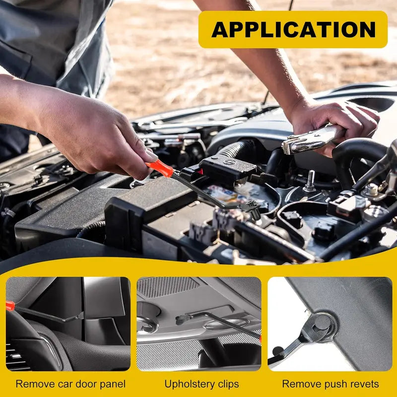 Vehicle-Ready All-in-One Car Clip & Trim Removal Tool Kit for Auto