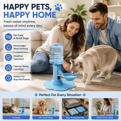 Pet-Friendly Automatic Pet Water Dispenser – Gravity Self Refilling