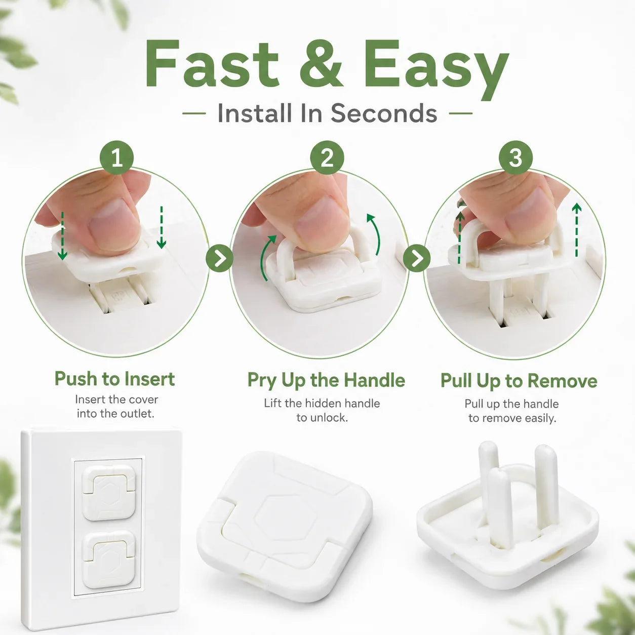 Purpose-Built Baby Proof Socket Covers with Smart Handle Design