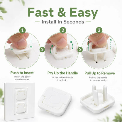 Purpose-Built Baby Proof Socket Covers with Smart Handle Design