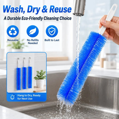 Purpose-Built Bendable Microfiber Head,Reusable Dust