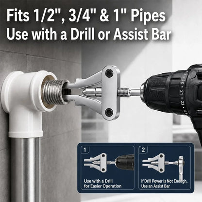 Workshop-Ready Broken Pipe Thread Extractor – Fast Drill-Powered
