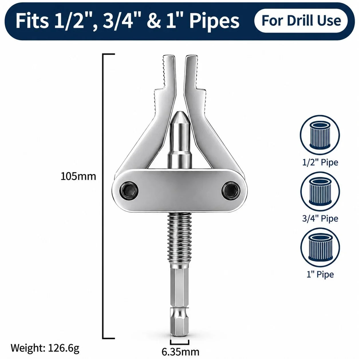 Workshop-Ready Broken Pipe Thread Extractor – Fast Drill-Powered