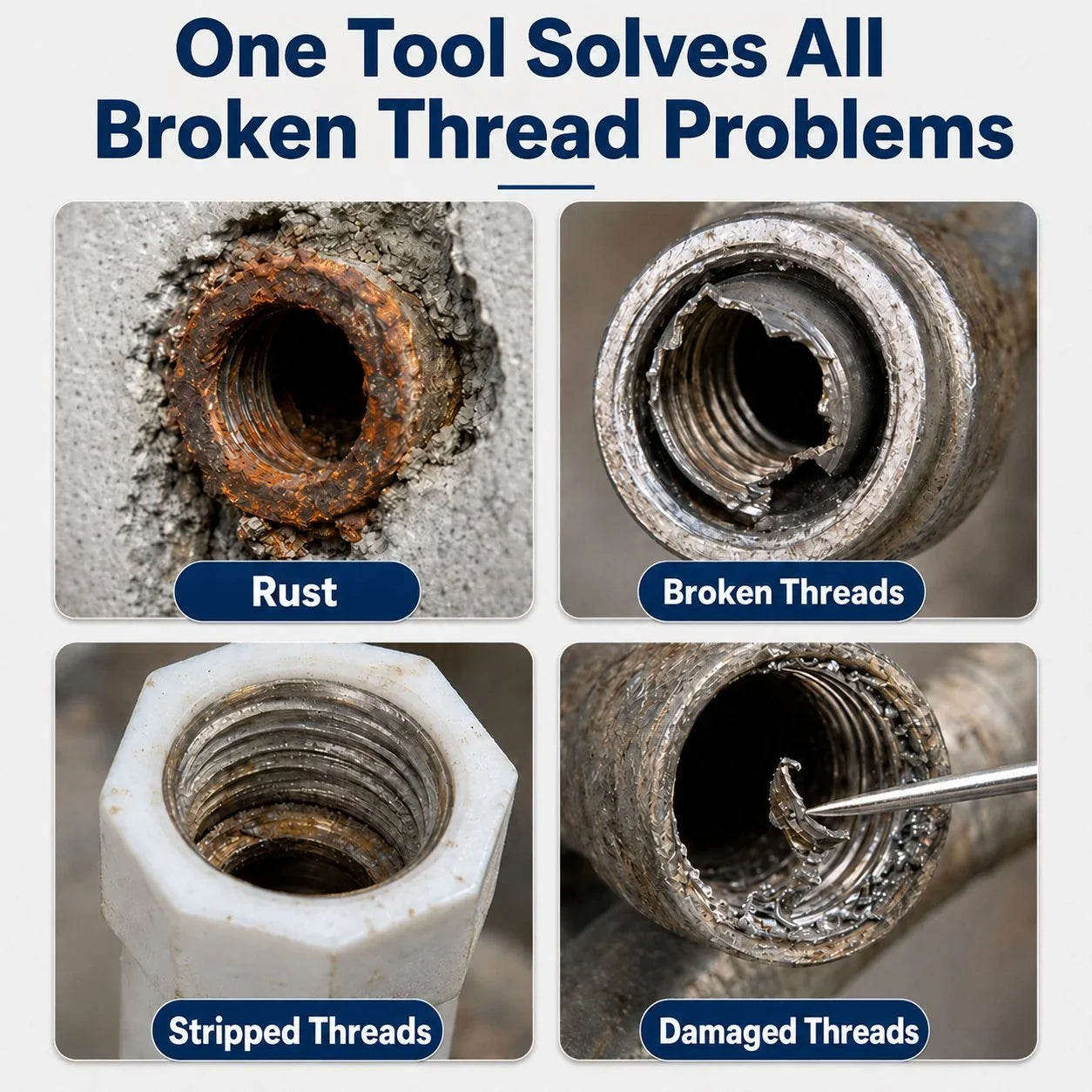 Workshop-Ready Broken Pipe Thread Extractor – Fast Drill-Powered