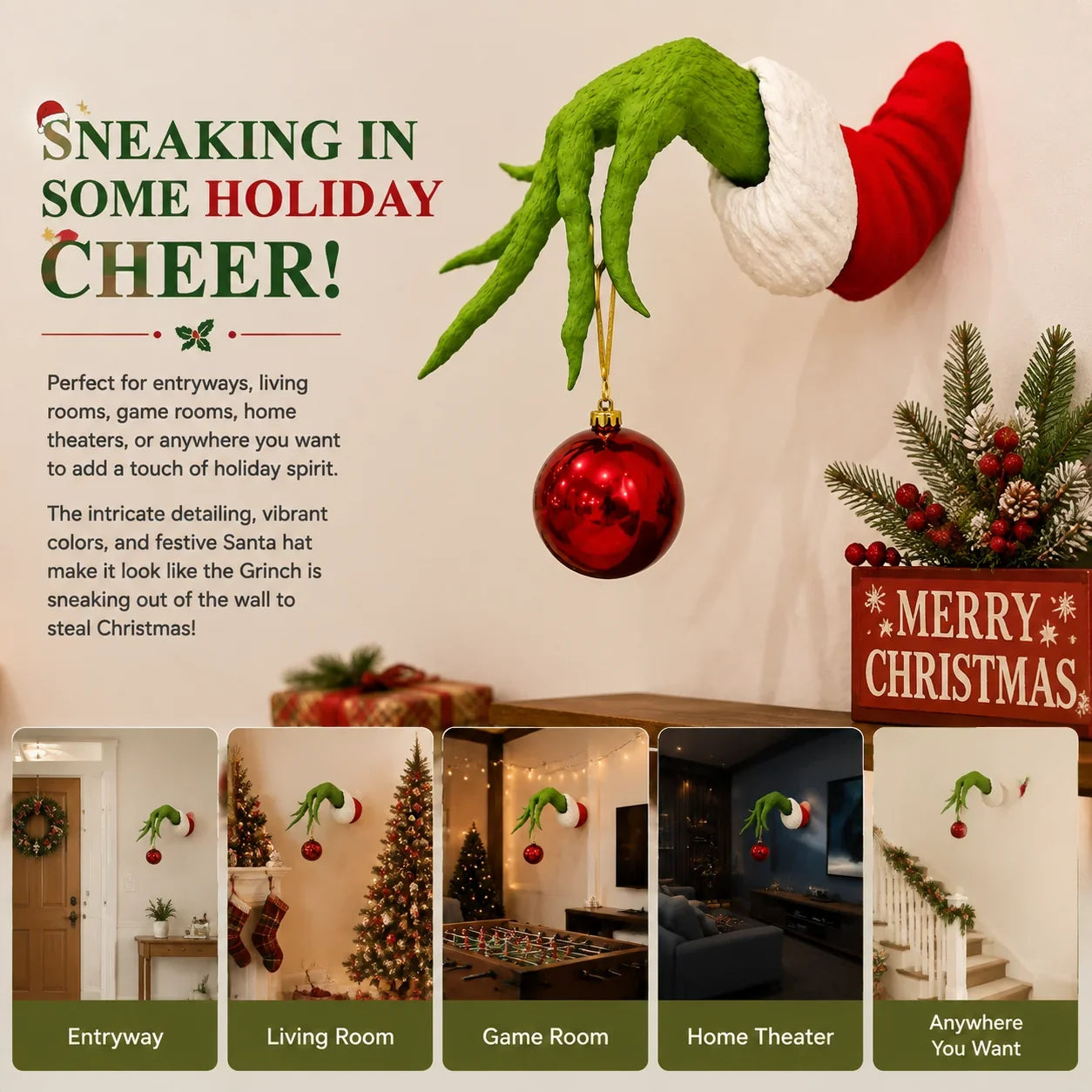 Purpose-Built Ornament Hanger, Home & Festive Party