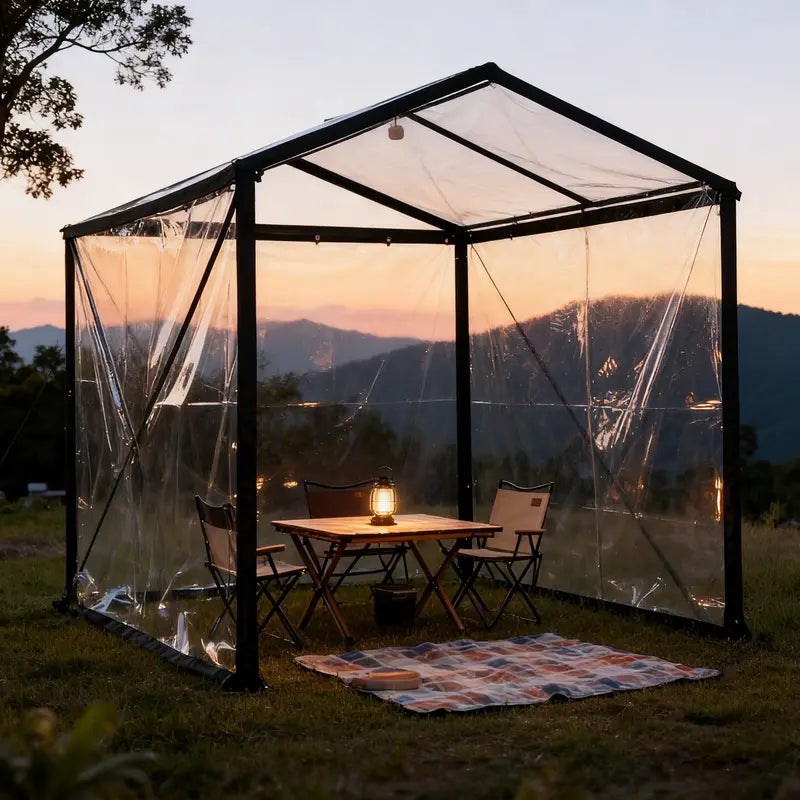 Purpose-Built Clear Waterproof PE Tarp, Transparent Outdoor Cover