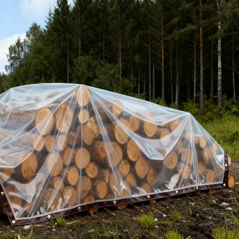 Purpose-Built Clear Waterproof PE Tarp, Transparent Outdoor Cover