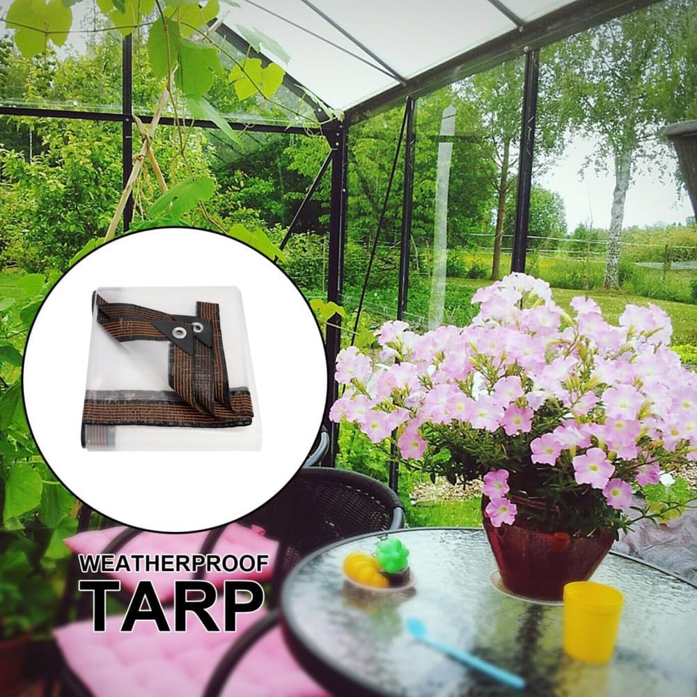 Purpose-Built Clear Waterproof PE Tarp, Transparent Outdoor Cover