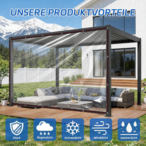 Purpose-Built Clear Waterproof PE Tarp, Transparent Outdoor Cover