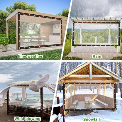 Purpose-Built Clear Waterproof PE Tarp, Transparent Outdoor Cover
