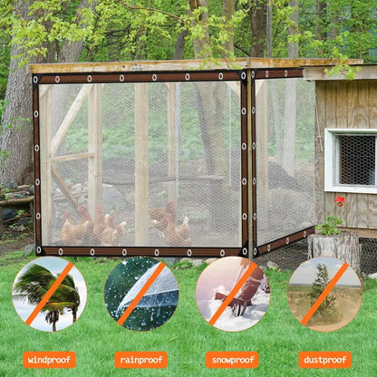 Purpose-Built Clear Waterproof PE Tarp, Transparent Outdoor Cover