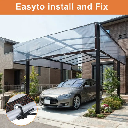 Purpose-Built Clear Waterproof PE Tarp, Transparent Outdoor Cover