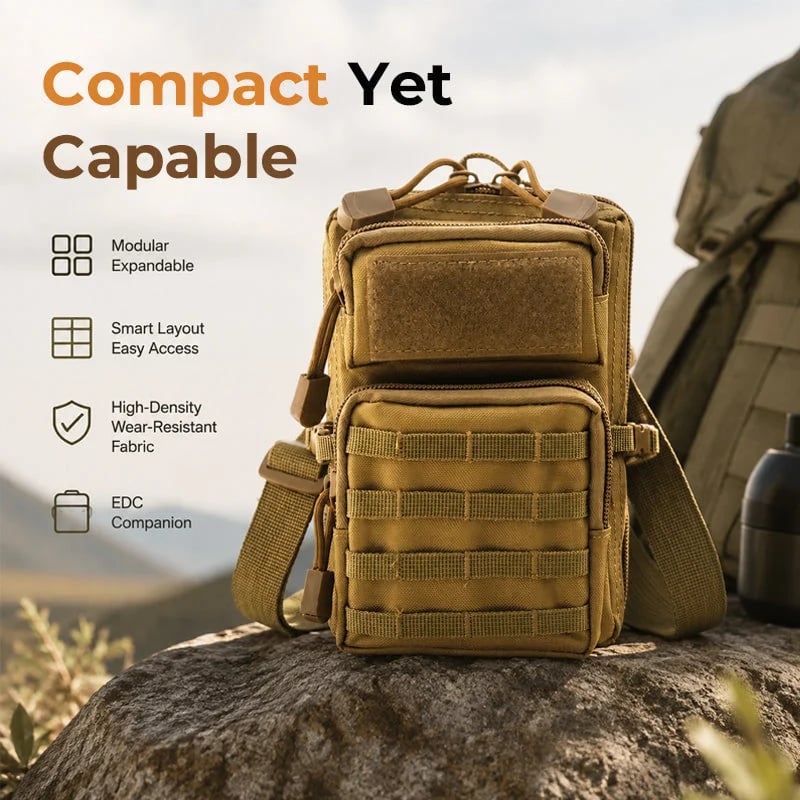 Vehicle-Ready Compact EDC Sling Bag – Tactical Utility Pouch For