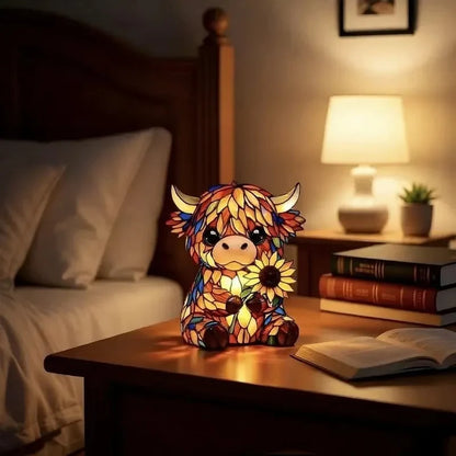 Charming Highland Cow LED Night Light