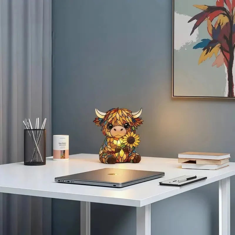 Charming Highland Cow LED Night Light