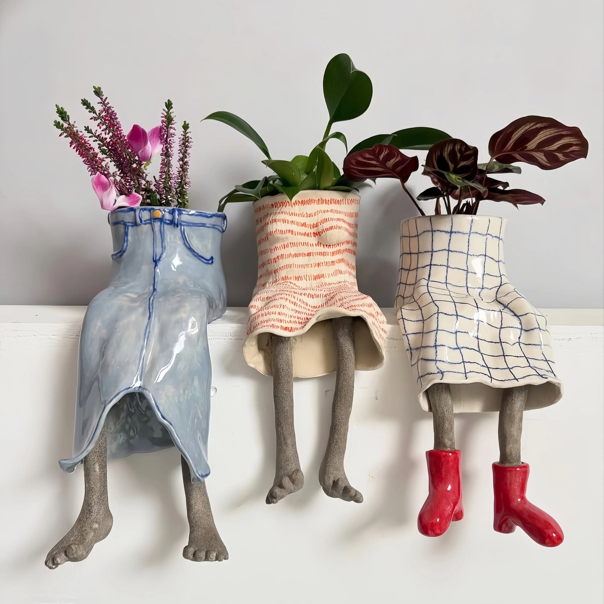 Outdoor Creative Sitting Planter Collection for Gar – Creative Sitting