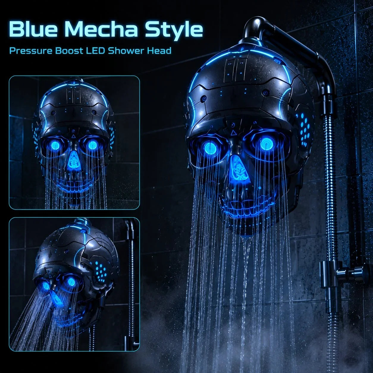 Purpose-Built Cyber Mecha Skull Color Changing LED Press – Cyber Mecha