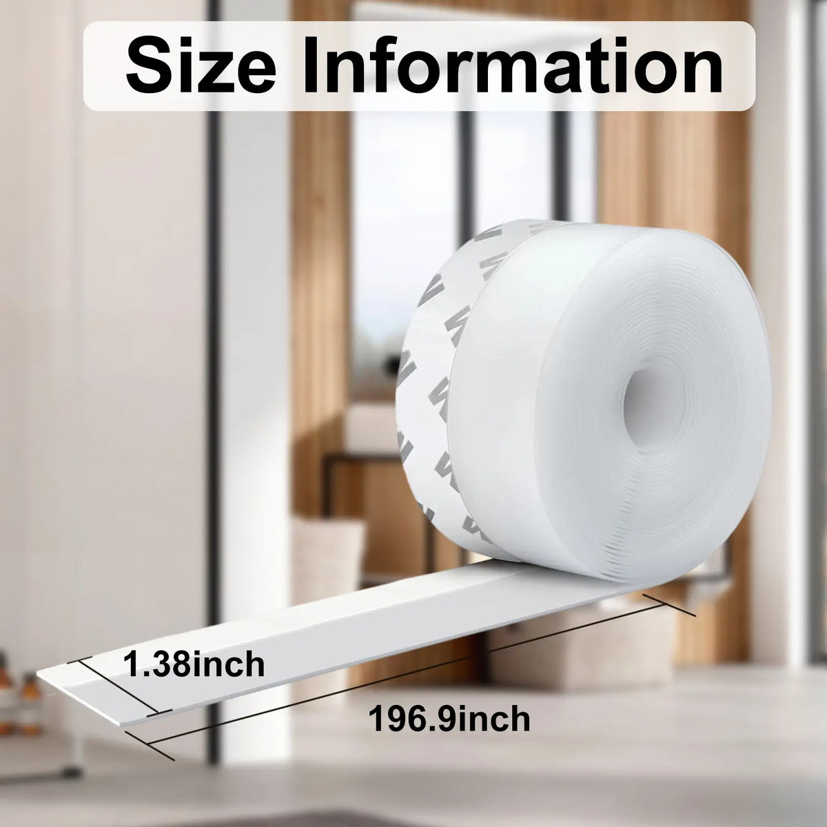 Space-Saving Door Weather Stripping, Self-Adhesive Draf – Door Weather