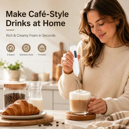 Purpose-Built Electric Milk Frother Handheld for Every – Electric Milk